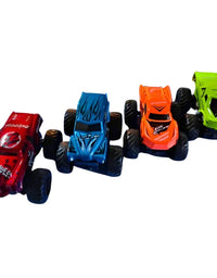 Hot Wheels Alloy Monster Truck With Ejector Key Action For Kids - 8 Pcs
