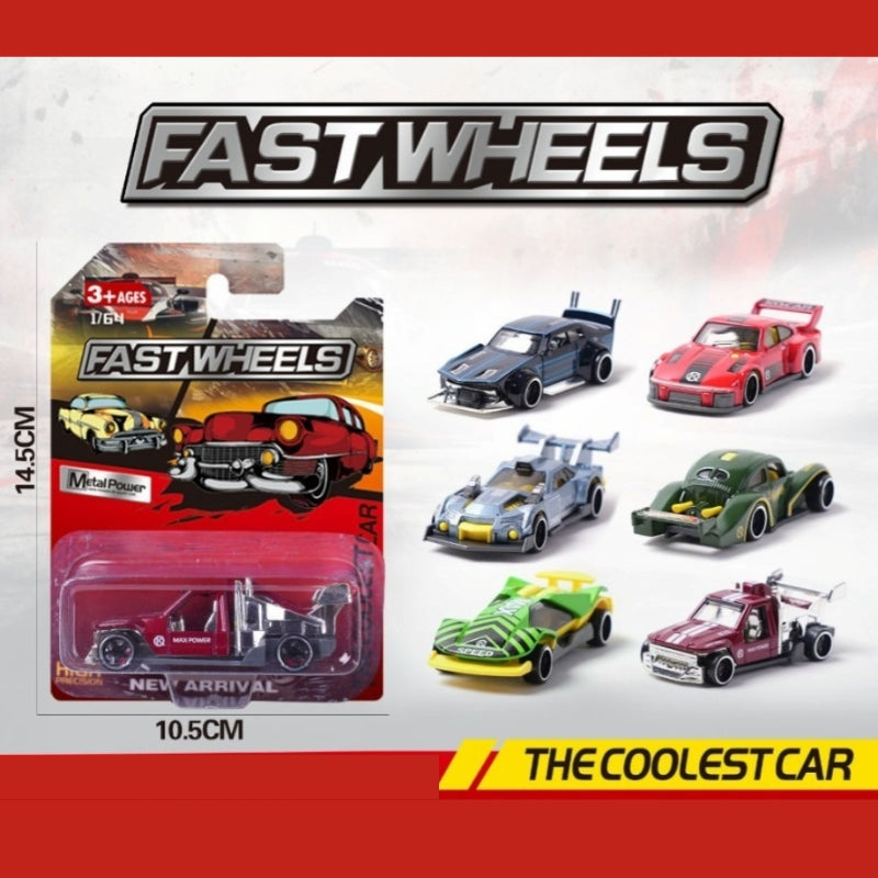 Fast Wheels Alloy Car Toy For Kids - Assorted