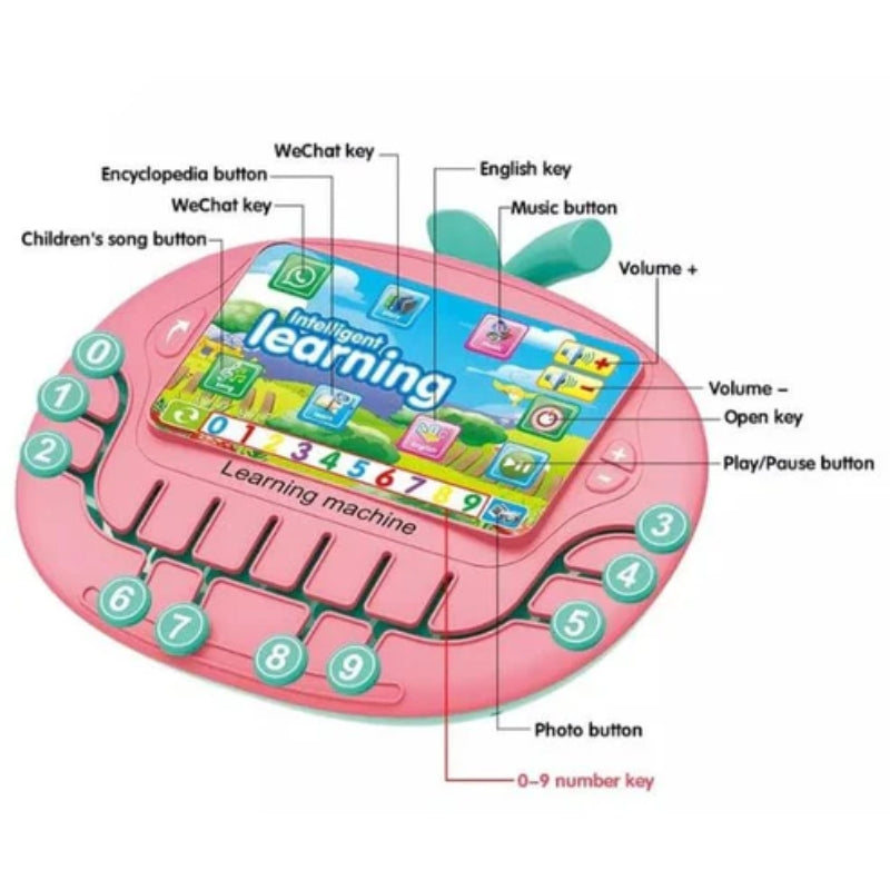 Apple Shaped Intelligent Learning Machine : Parent-Child Interaction Learning Toy For Kids