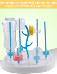 Drying Rack For Baby Feeding Bottles With Drip Tray
