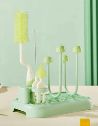 Detachable Drying Rack For Baby Bottles With Bottle Cleaner Brush Kit
