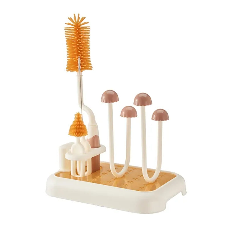 Detachable Drying Rack For Baby Bottles With Bottle Cleaner Brush Kit