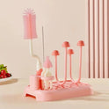 Detachable Drying Rack For Baby Bottles With Bottle Cleaner Brush Kit