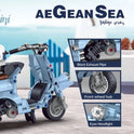 Cool Aegean Sea Vintage Scooter Building Blocks Set Toy For Kids - 513 Pcs