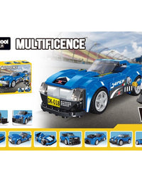 Decool Multificence 10 Car Models Building Blocks Set Toy For Kids - 208 Pcs
