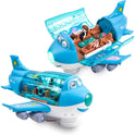 Bump & Go Aeroplane Toy With Flashing Lights And Sound For Kids