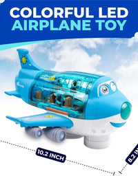 Bump & Go Aeroplane Toy With Flashing Lights And Sound For Kids
