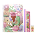 Trendy Notebook With Accessories Stationery Set - 6 Pcs (Assorted)