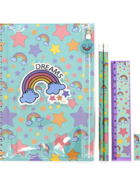 Trendy Notebook With Accessories Stationery Set - 6 Pcs (Assorted)
