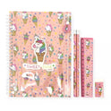 Trendy Notebook With Accessories Stationery Set - 6 Pcs (Assorted)