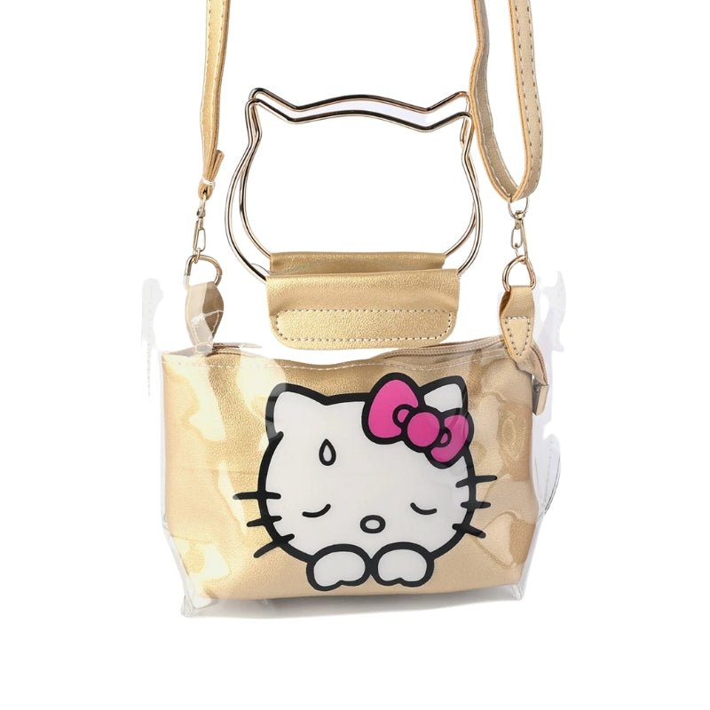 Fancy Hello Kitty Hand Bag For Girls - Brown