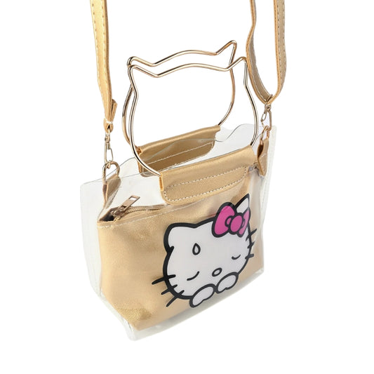 Fancy Hello Kitty Hand Bag For Girls - Brown