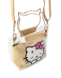 Fancy Hello Kitty Hand Bag For Girls - Brown
