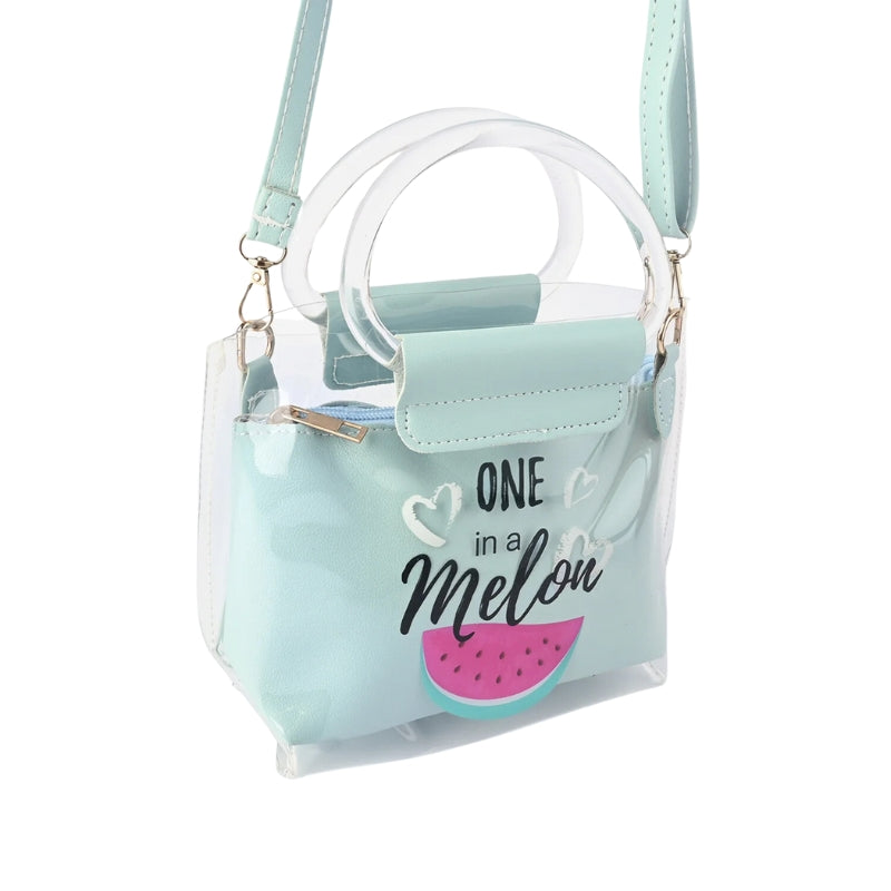 Fancy One In A Melon Hand Bag For Girls - Sky Blue