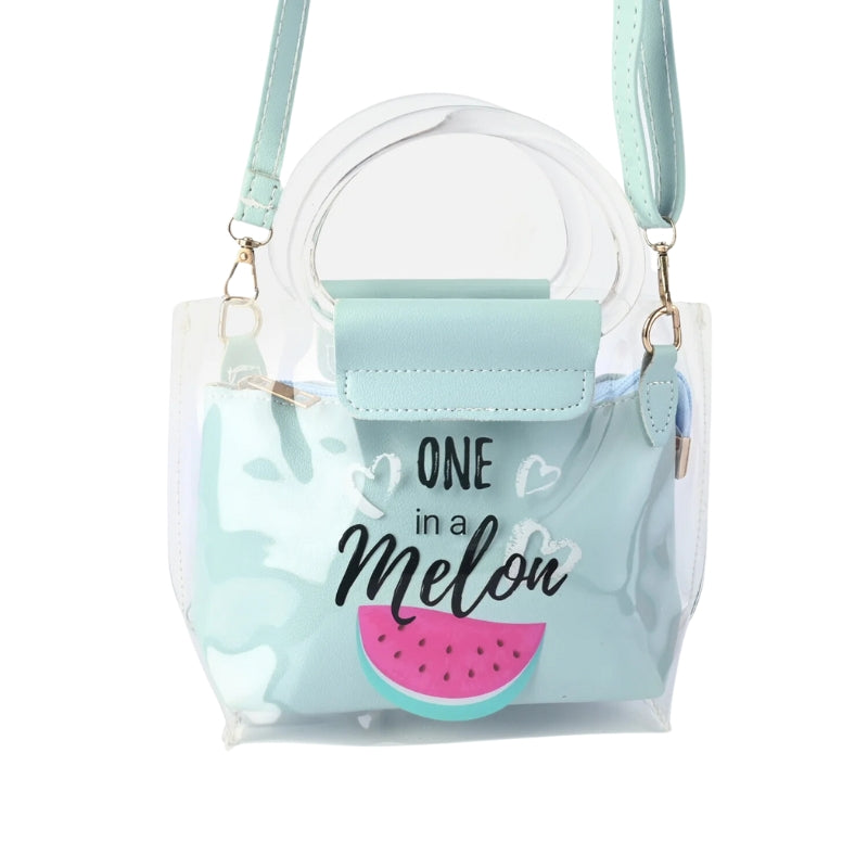 Fancy One In A Melon Hand Bag For Girls - Sky Blue