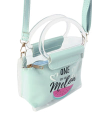 Fancy One In A Melon Hand Bag For Girls - Sky Blue
