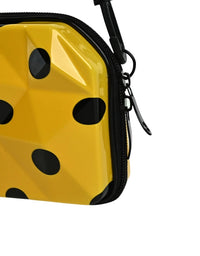 Fancy Polka Dots 3D Plastic Pouch For Girls - Yellow
