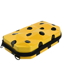 Fancy Polka Dots 3D Plastic Pouch For Girls - Yellow
