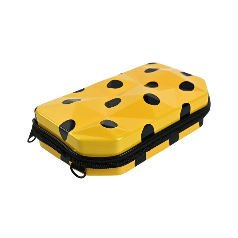 Fancy Polka Dots 3D Plastic Pouch For Girls - Yellow