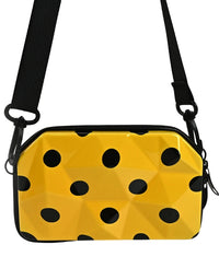 Fancy Polka Dots 3D Plastic Pouch For Girls - Yellow
