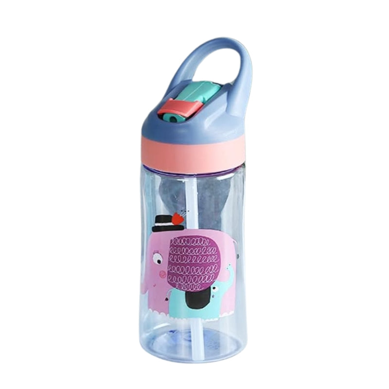 Unique Design Cartoon Printed Water Bottle With Sipper For Kids