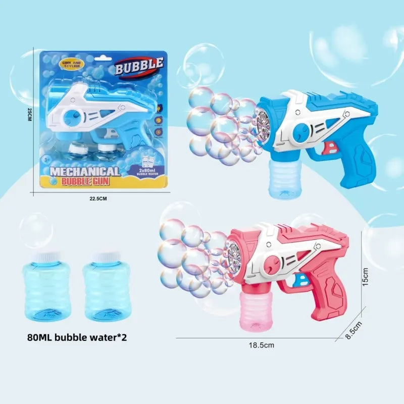 Stylish Electric Bubble Gun Including Two 80ml Bubble Water Bottles Toy For Kids