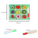 Wooden Puzzle Food Cutting Toy With Marker For Kids