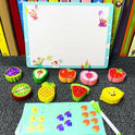 Wooden Puzzle Food Cutting Toy With Marker For Kids