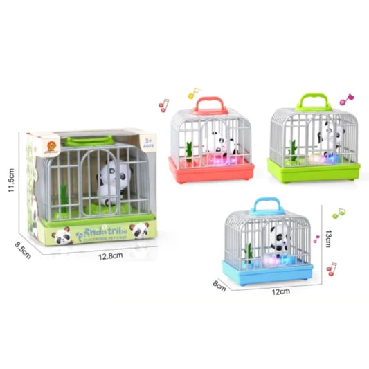 Pretend Play Panda In Cage Toy With Music For Kids - 1 Piece Assorted