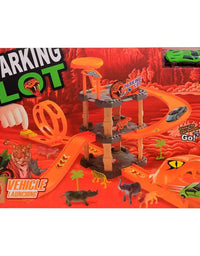 Animal Themed Car Parking Lot Playset For Kids
