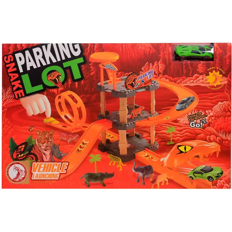 Animal Themed Car Parking Lot Playset For Kids