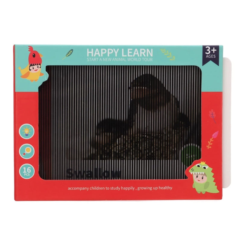 Happy Learn Early Education Toy With Glossy Waterproof Cards For Kids - 17 Pcs