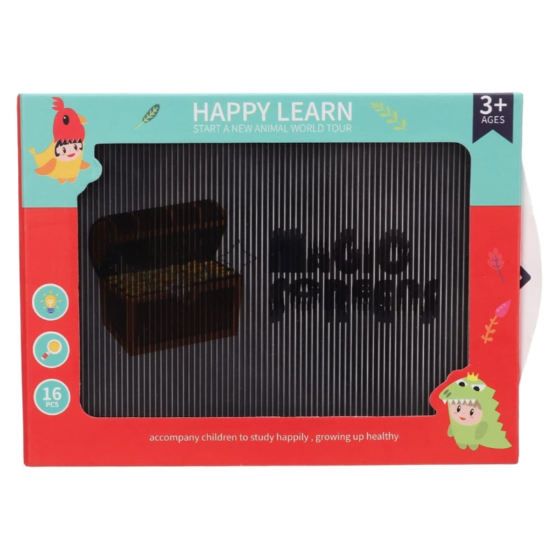 Happy Learn Early Education Toy With Glossy Waterproof Cards For Kids - 17 Pcs