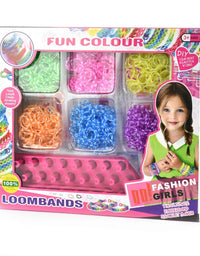 Fashion Girls Loom Bands For Kids - 1200 Pcs
