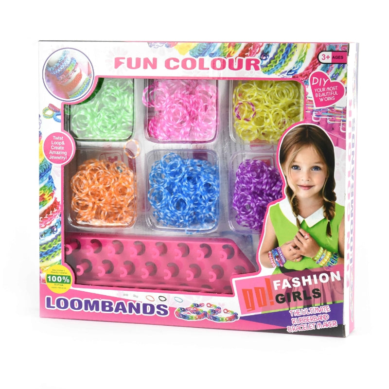 Fashion Girls Loom Bands For Kids - 1200 Pcs