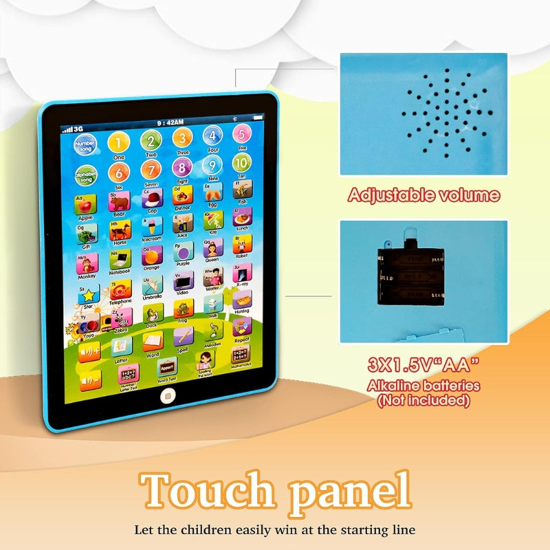 Early Education Touch Screen Tablet With 6 Games, Music, Words, Letters, Alphabet For Kids