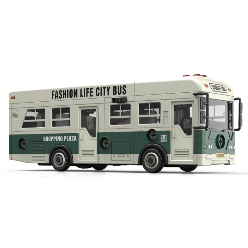 DIY Disassembly & Assembly Fashion Life City Friction Bus Toy With Door Opening For Kids