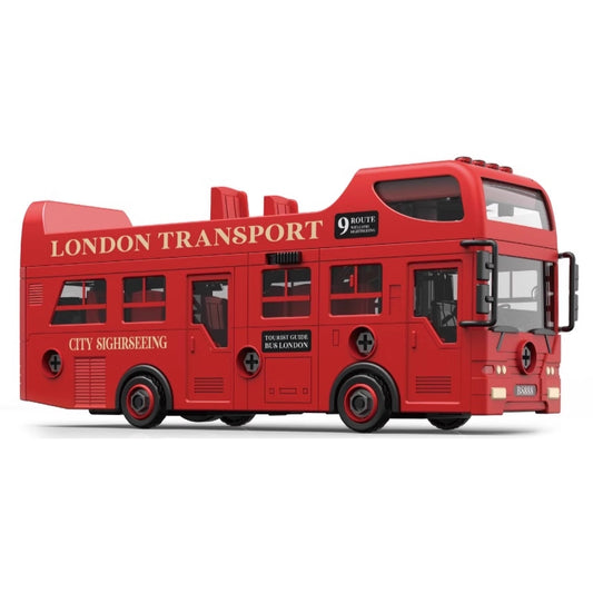 DIY Disassembly & Assembly London Transport Friction Bus Toy With Door Opening For Kids