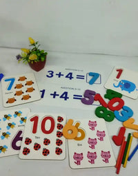 Mathematics Enlightenment Teaching Aids Wooden Card Game For Kids
