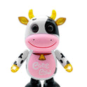 Plastic Flashing Dancing Robot Cow Toy Singing & Light-Up Christmas Gift for Kids