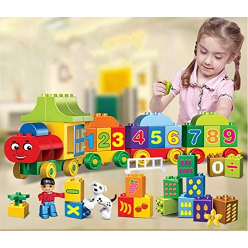 Number Train Building Blocks Toy Set For Kids - 75 Pcs