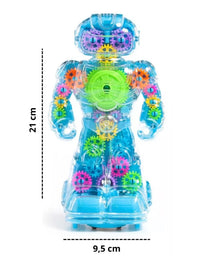 Electric Gear Robot Musical Toy With Multiple Lights For Kids
