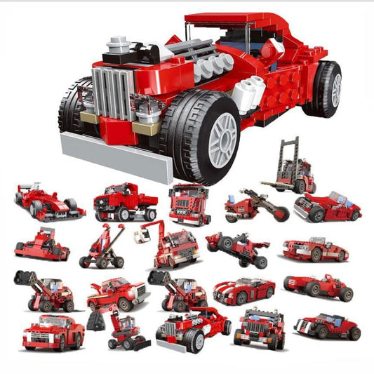 Decool Multificence 20 Vehicle Models Building Blocks Set Toy For Kids - 278 Pcs (31010)