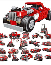 Decool Multificence 20 Vehicle Models Building Blocks Set Toy For Kids - 278 Pcs (31010)
