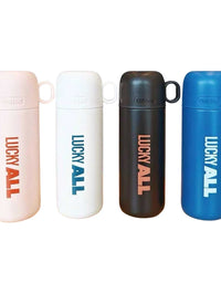 Lucky All Metal Water Bottle With Cup (7233)
