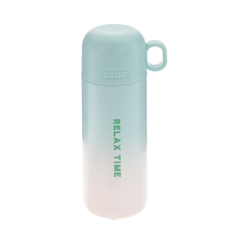 Relax Time Double Shaded Metal Water Bottle With Cup (7232)