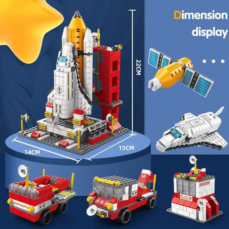 Space Rocket Launch Building Blocks-1000 Pcs