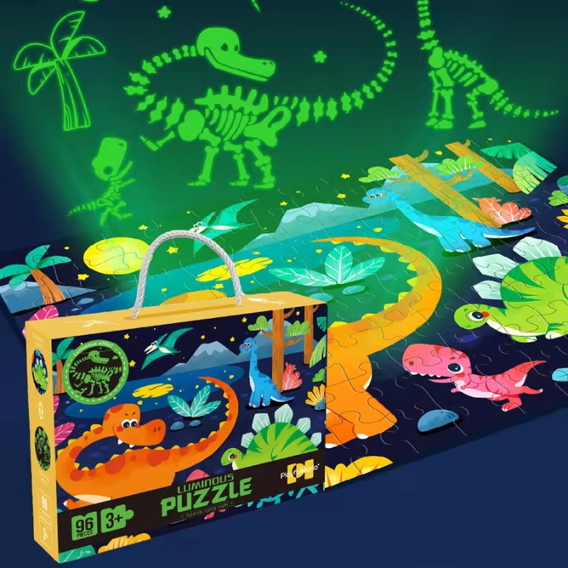 Jigsaw Luminous Puzzle Educational Toy For Kids-96 Pcs