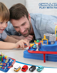 Adventurous Car Racing Track Playset With Multiple Obstacles For Kids (Deal)
