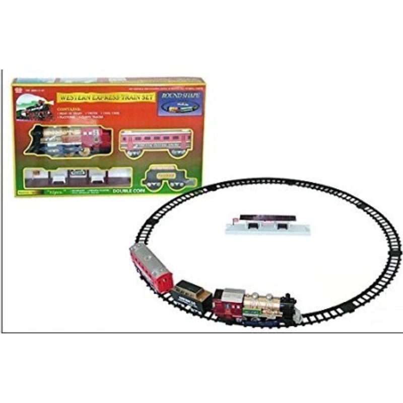 Western Express Train Toy Set With Round Shaped Track For Kids